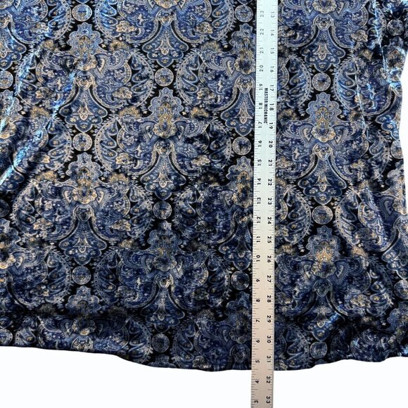 Venezia Velvet Paisley‎ Tunic Top Womens Plus Size 22/24 Boho Witchy Fairy - Picture 10 of 11